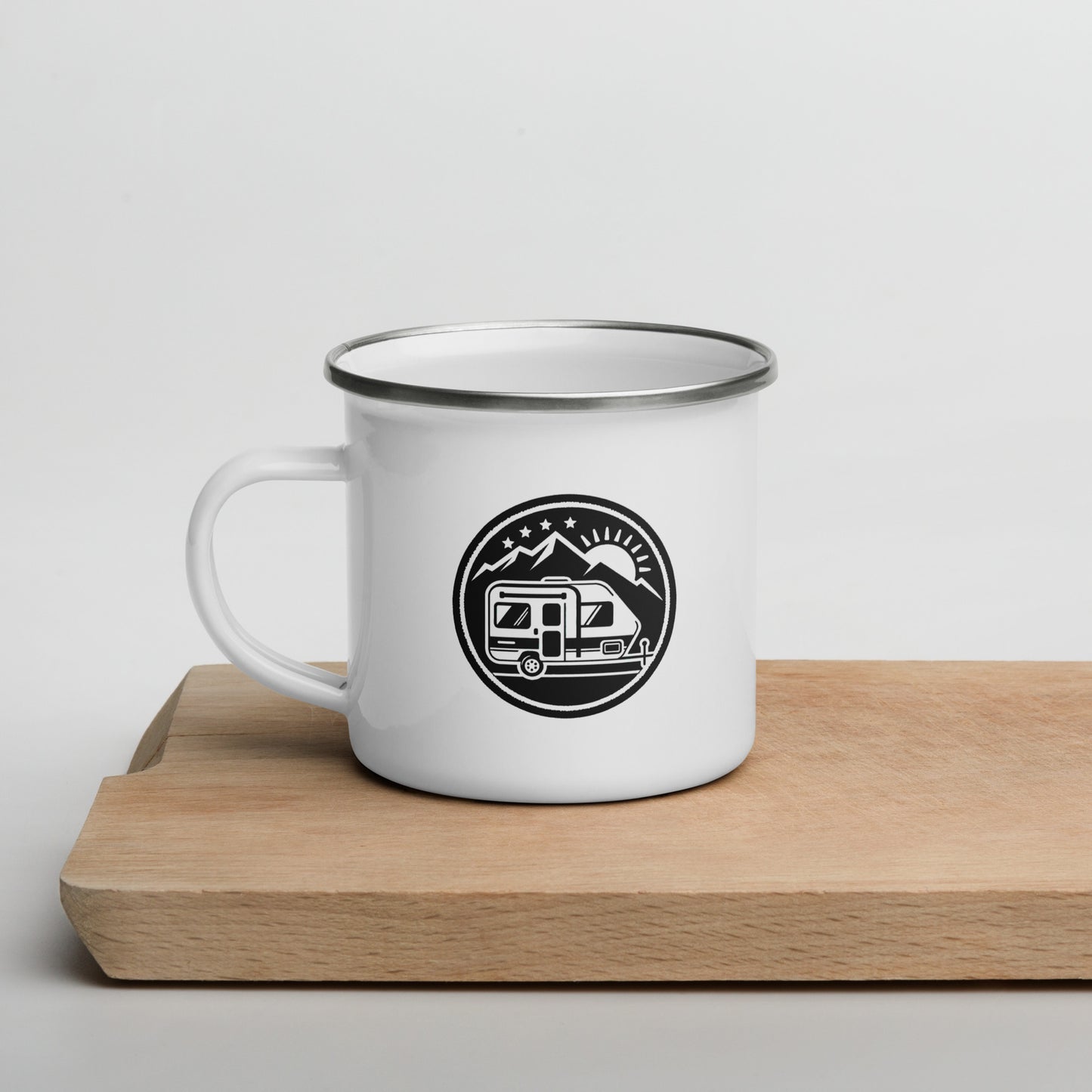 Camper in the Mountains - Enamel Camp Mug