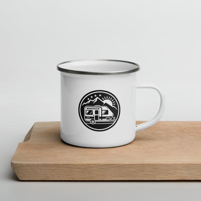 Camper in the Mountains - Enamel Camp Mug