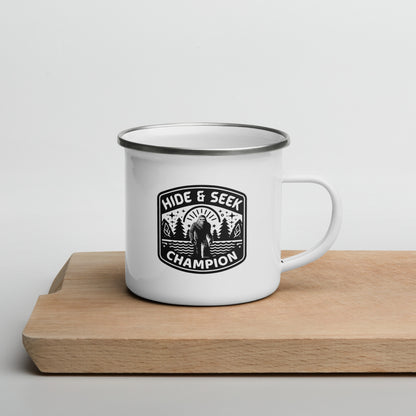 Sasquatch Hide & Seek Champion - Enamel Camp Mug