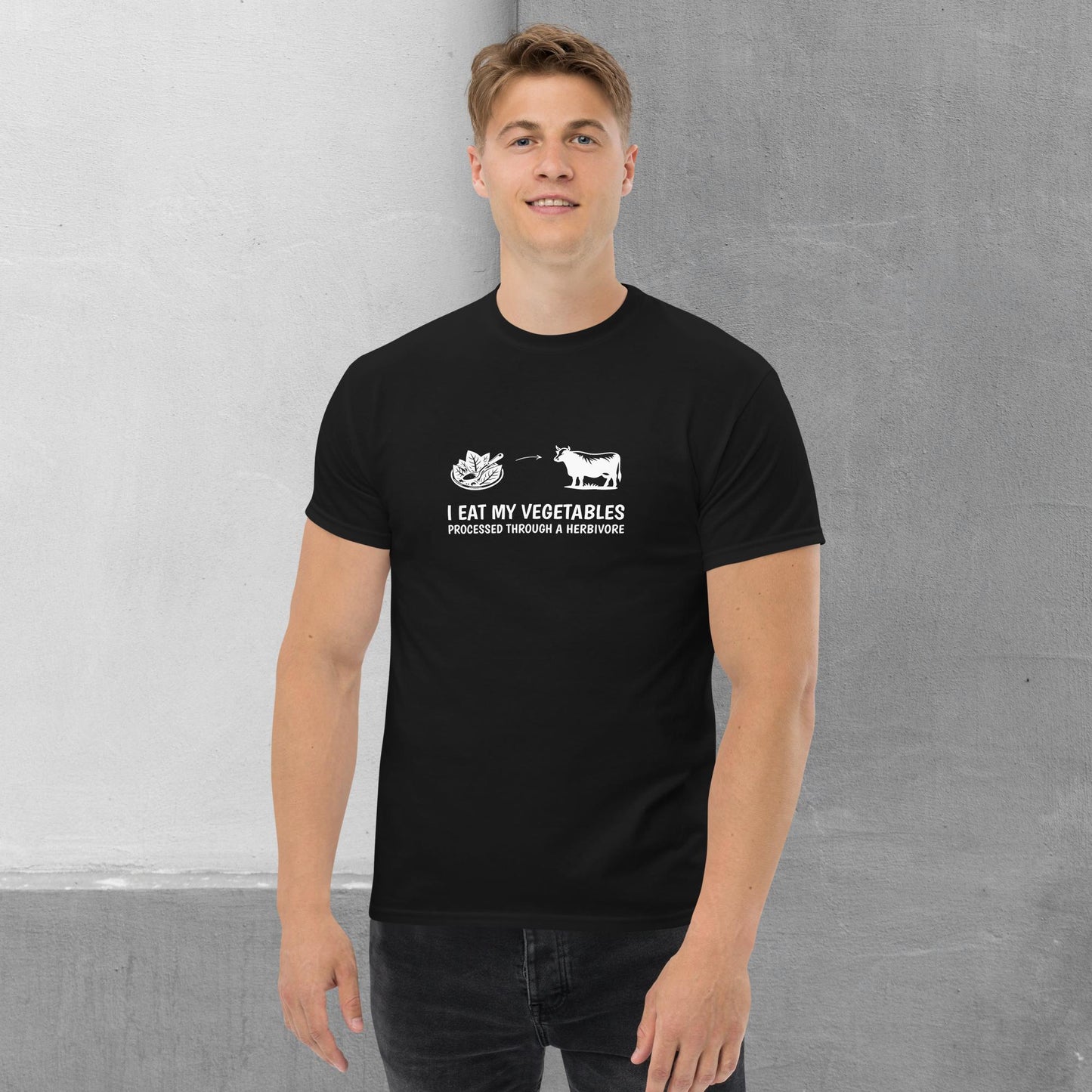 Carnivore / Herbivore - "I eat my vegetables..." T-shirt - Men's classic tee