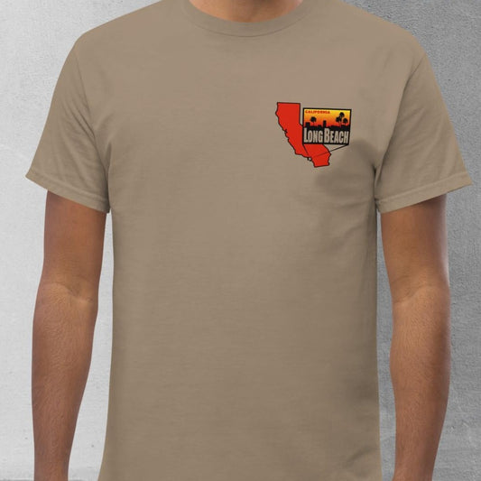 Long Beach Patch/Map (front/back) T-shirt - Men's classic tee