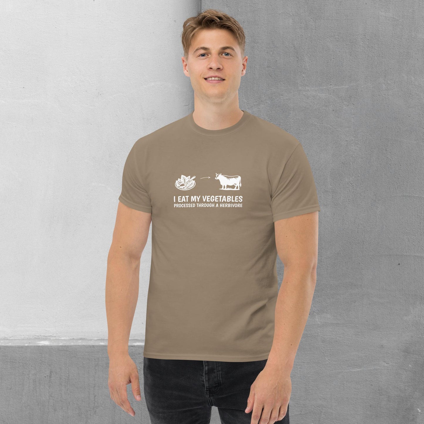 Carnivore / Herbivore - "I eat my vegetables..." T-shirt - Men's classic tee