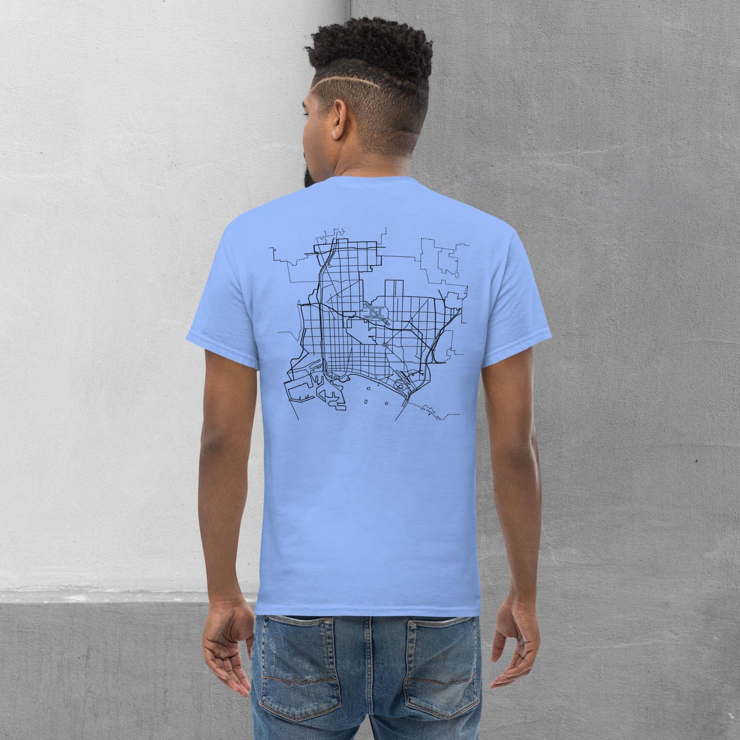 Long Beach Patch/Map (front/back) T-shirt - Men's classic tee