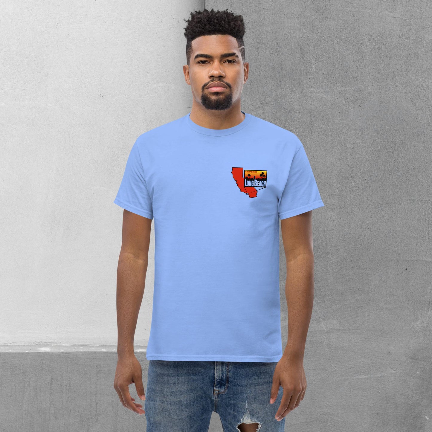 Long Beach Patch/Map (front/back) T-shirt - Men's classic tee