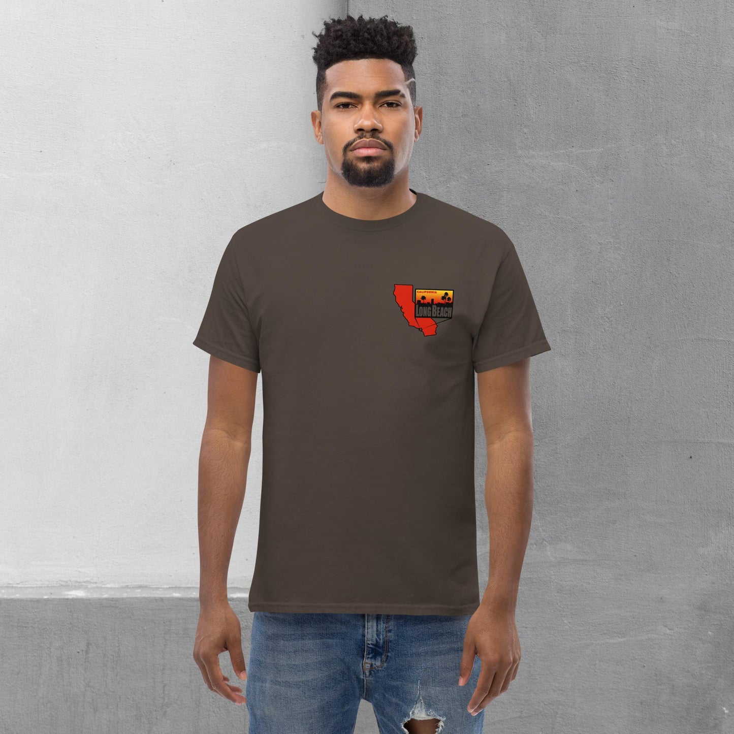 Long Beach Patch/Map (front/back) T-shirt - Men's classic tee