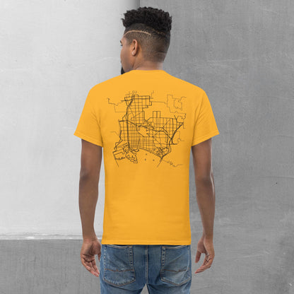 Long Beach Patch/Map (front/back) T-shirt - Men's classic tee