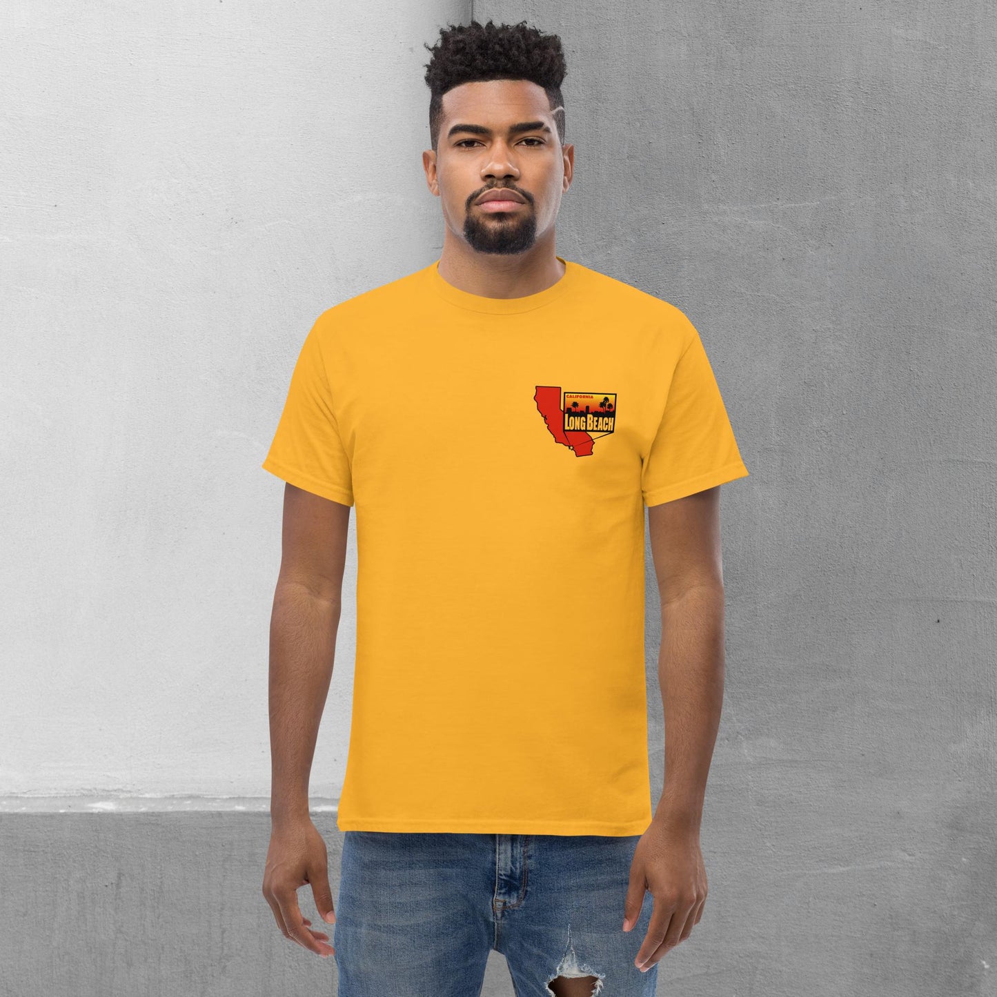 Long Beach Patch/Map (front/back) T-shirt - Men's classic tee