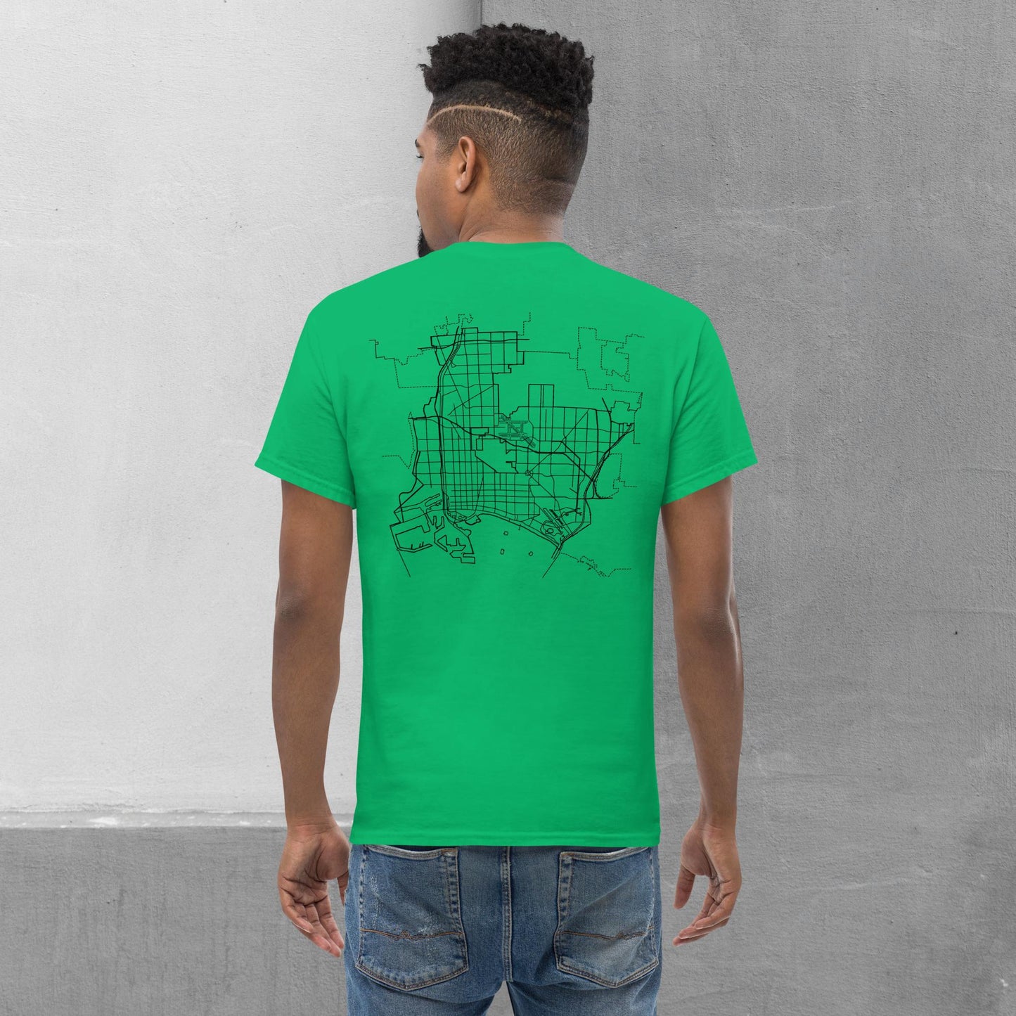 Long Beach Patch/Map (front/back) T-shirt - Men's classic tee