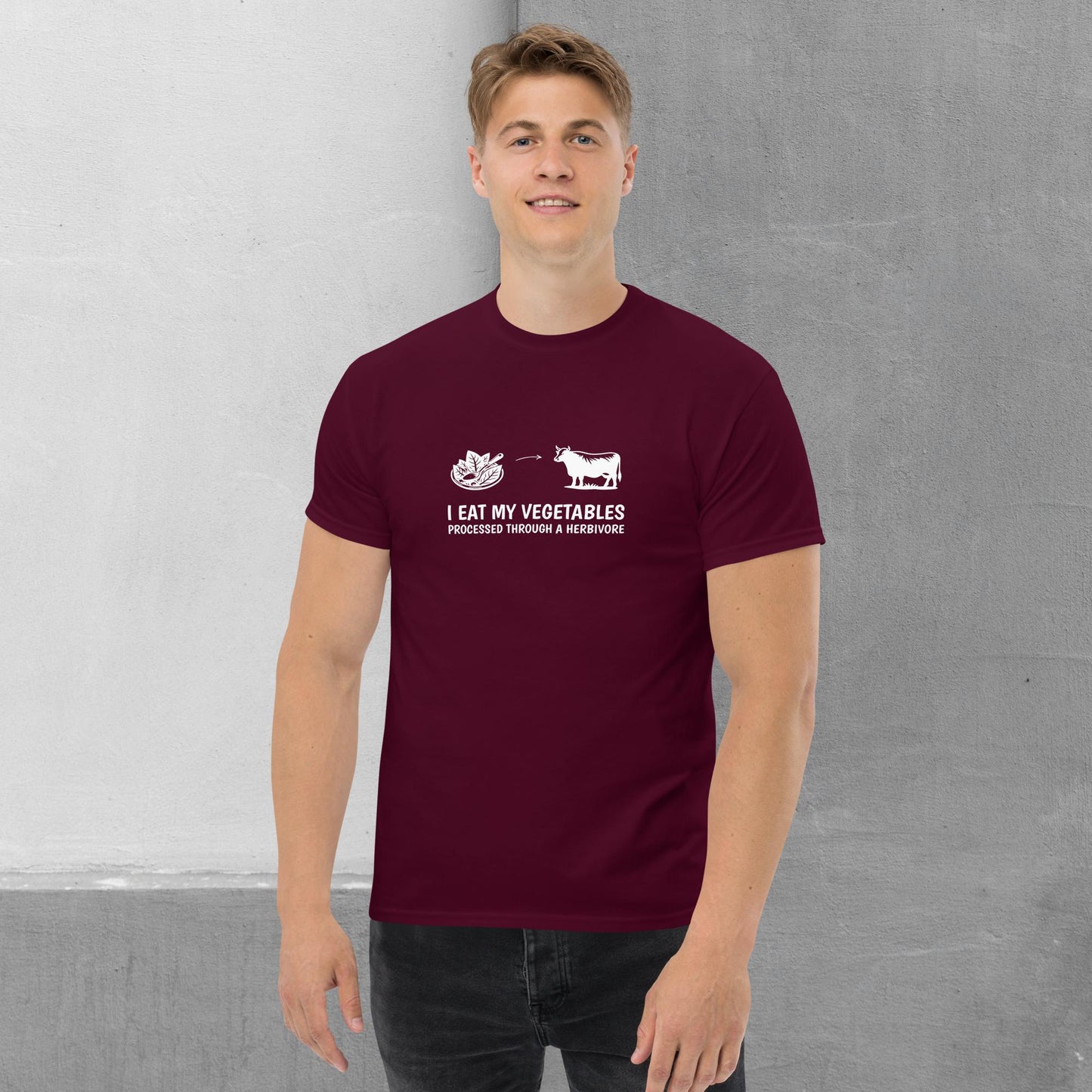 Carnivore / Herbivore - "I eat my vegetables..." T-shirt - Men's classic tee