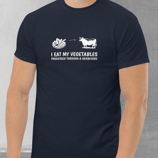 Carnivore / Herbivore - "I eat my vegetables..." T-shirt - Men's classic tee