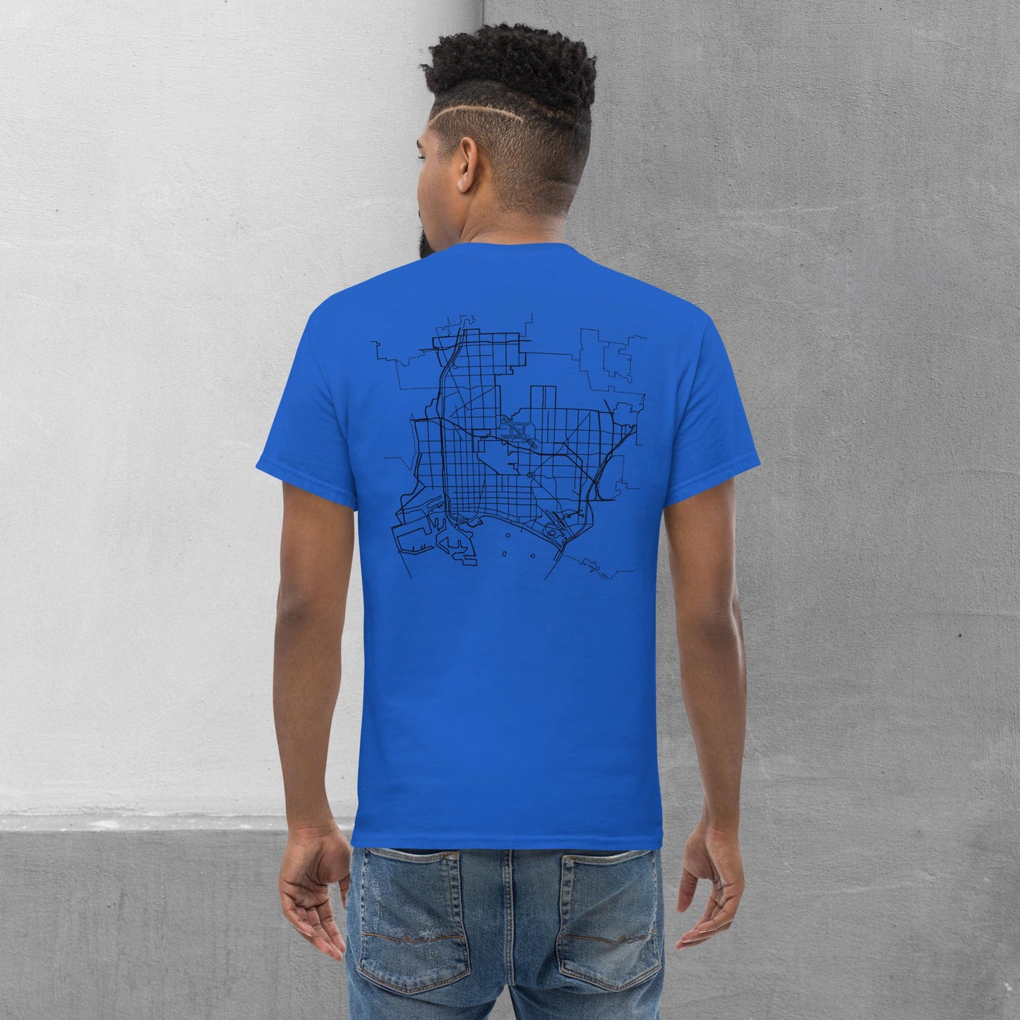 Long Beach Patch/Map (front/back) T-shirt - Men's classic tee