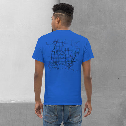 Long Beach Patch/Map (front/back) T-shirt - Men's classic tee