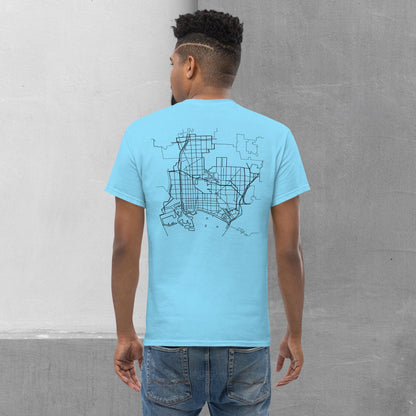 Long Beach Patch/Map (front/back) T-shirt - Men's classic tee
