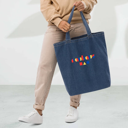 Rauhaus (Bauhaus style) Tote Bag - XL Organic Denim