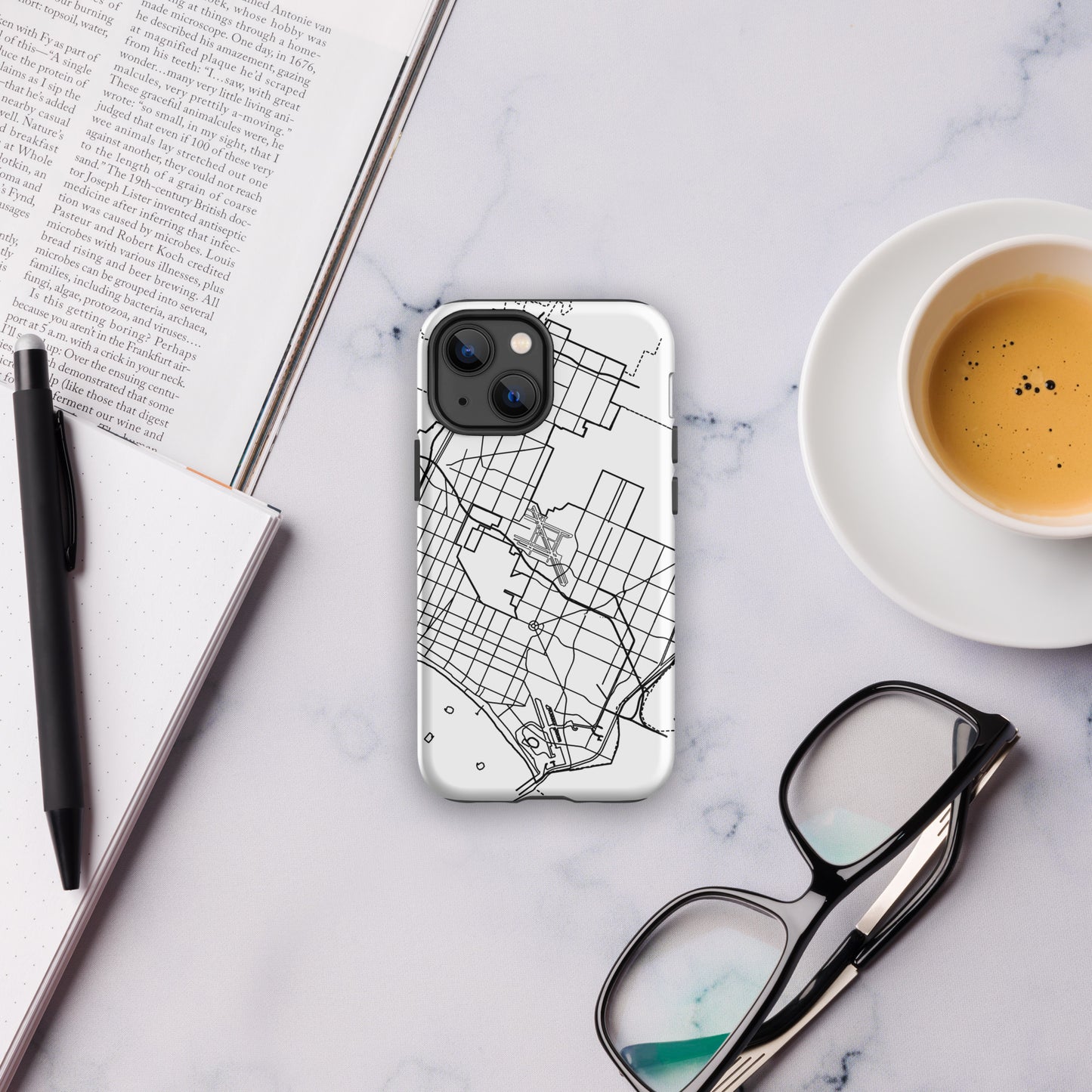 Long Beach Map - iPhone® compatible Tough Case