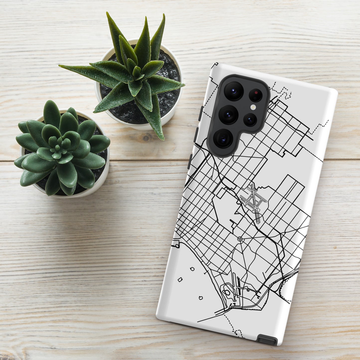 Long Beach Map - Samsung compatible Tough Case