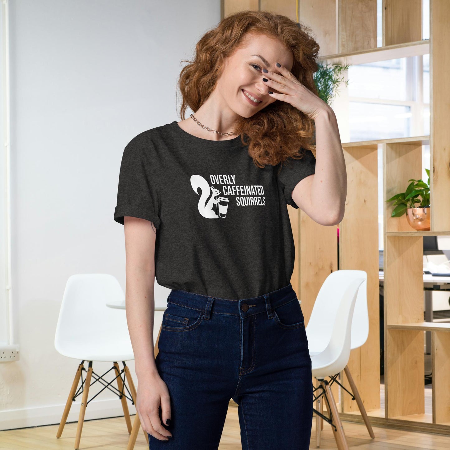 Overly Caffeinated Squirrels T-shirt - Organic cotton unisex tee