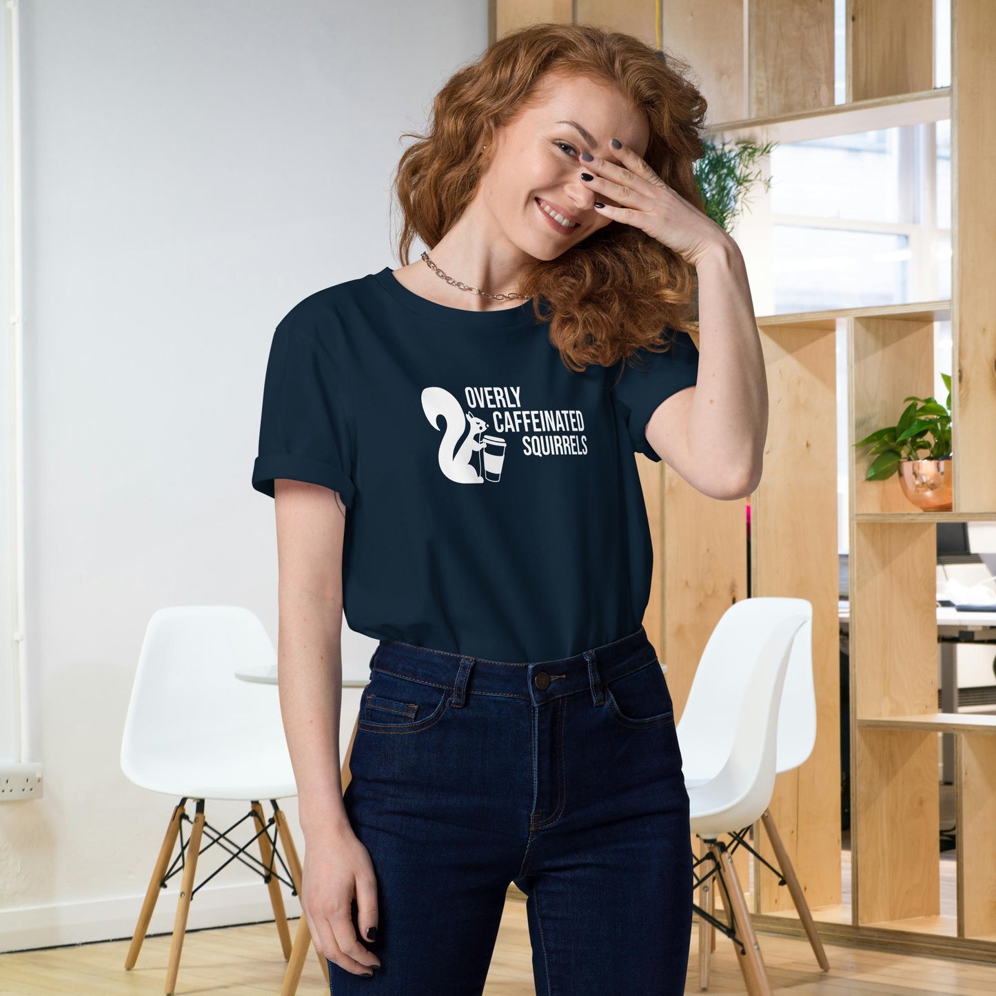 Overly Caffeinated Squirrels T-shirt - Organic cotton unisex tee