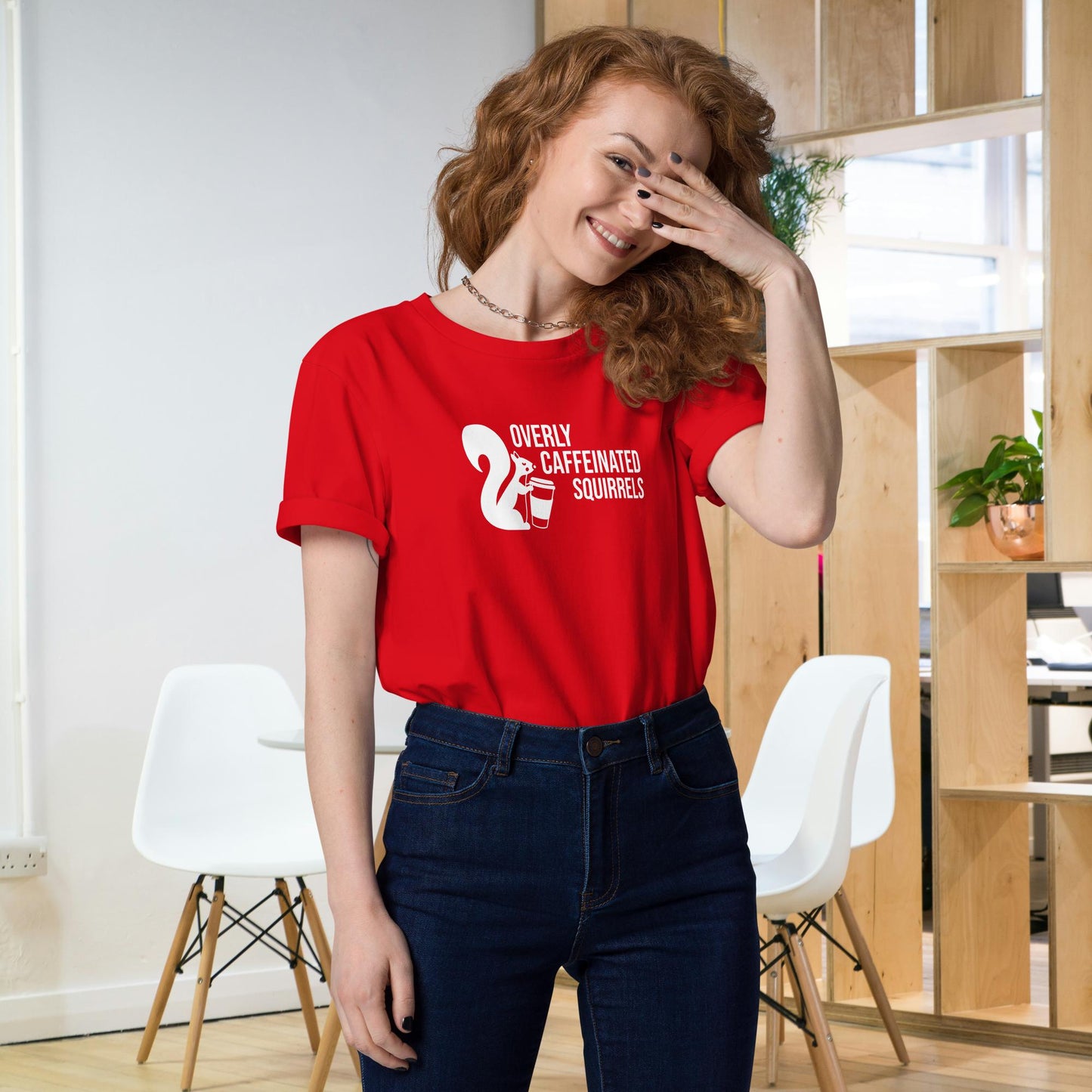 Overly Caffeinated Squirrels T-shirt - Organic cotton unisex tee