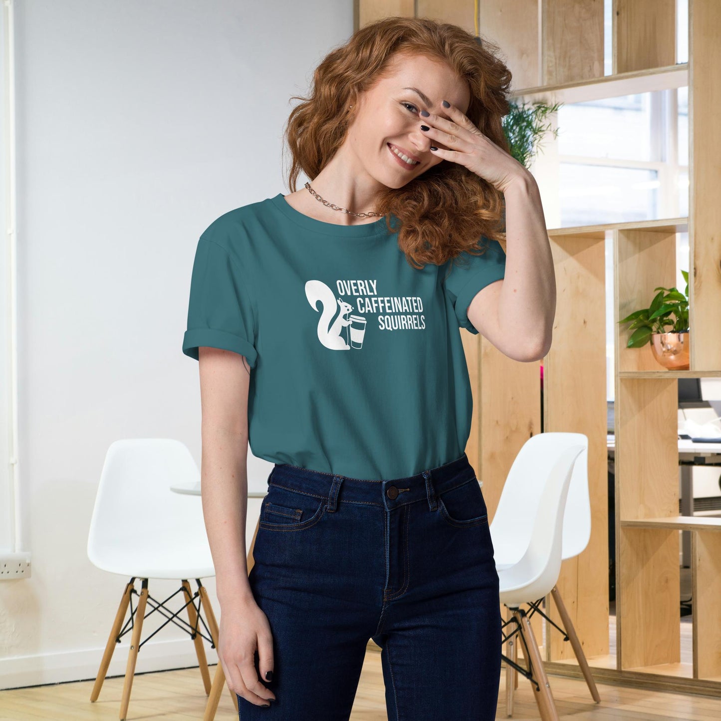 Overly Caffeinated Squirrels T-shirt - Organic cotton unisex tee