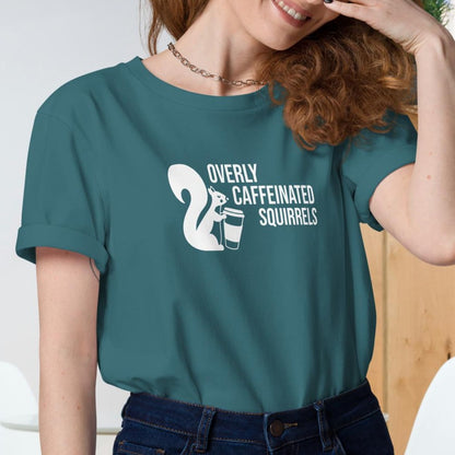Overly Caffeinated Squirrels T-shirt - Organic cotton unisex tee