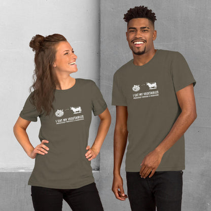 Carnivore / Herbivore - "I eat my vegetables..." T-shirt - Unisex staple tee