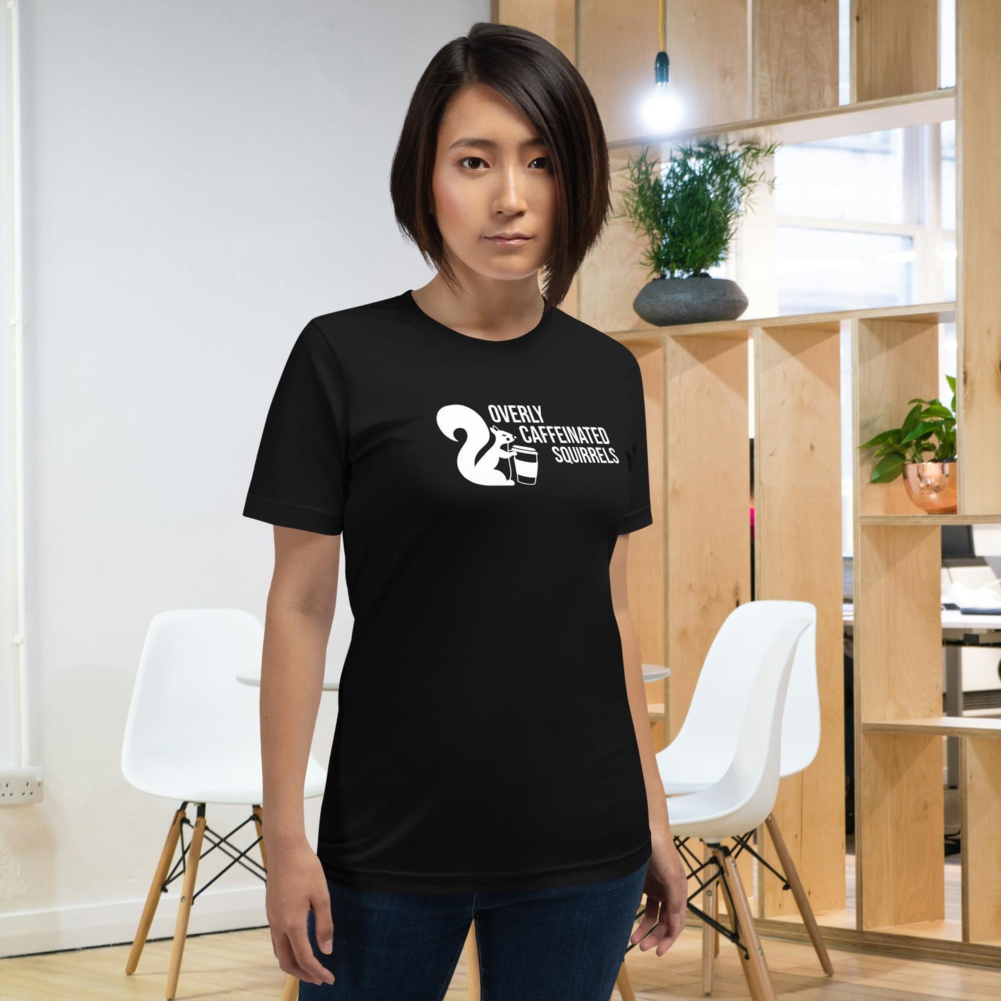 Overly Caffeinated Squirrels T-shirt - Unisex staple tee