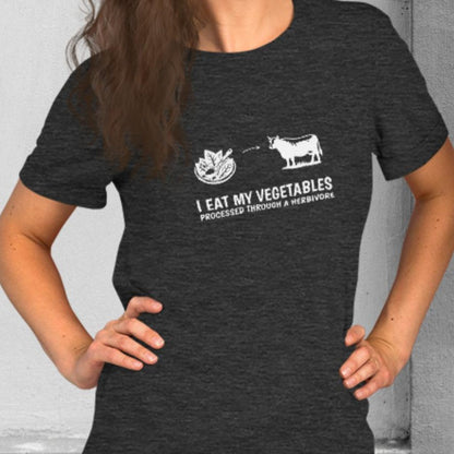 Carnivore / Herbivore - "I eat my vegetables..." T-shirt - Unisex staple tee