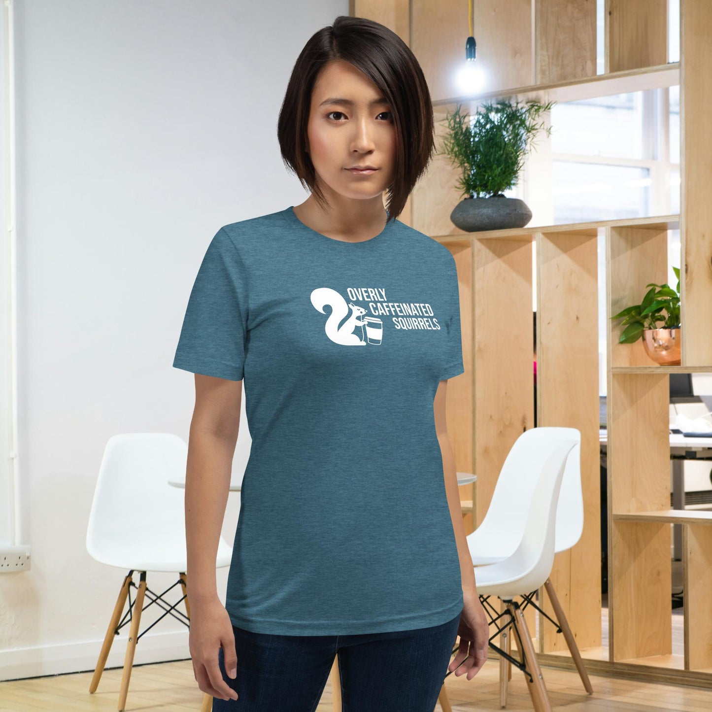 Overly Caffeinated Squirrels T-shirt - Unisex staple tee