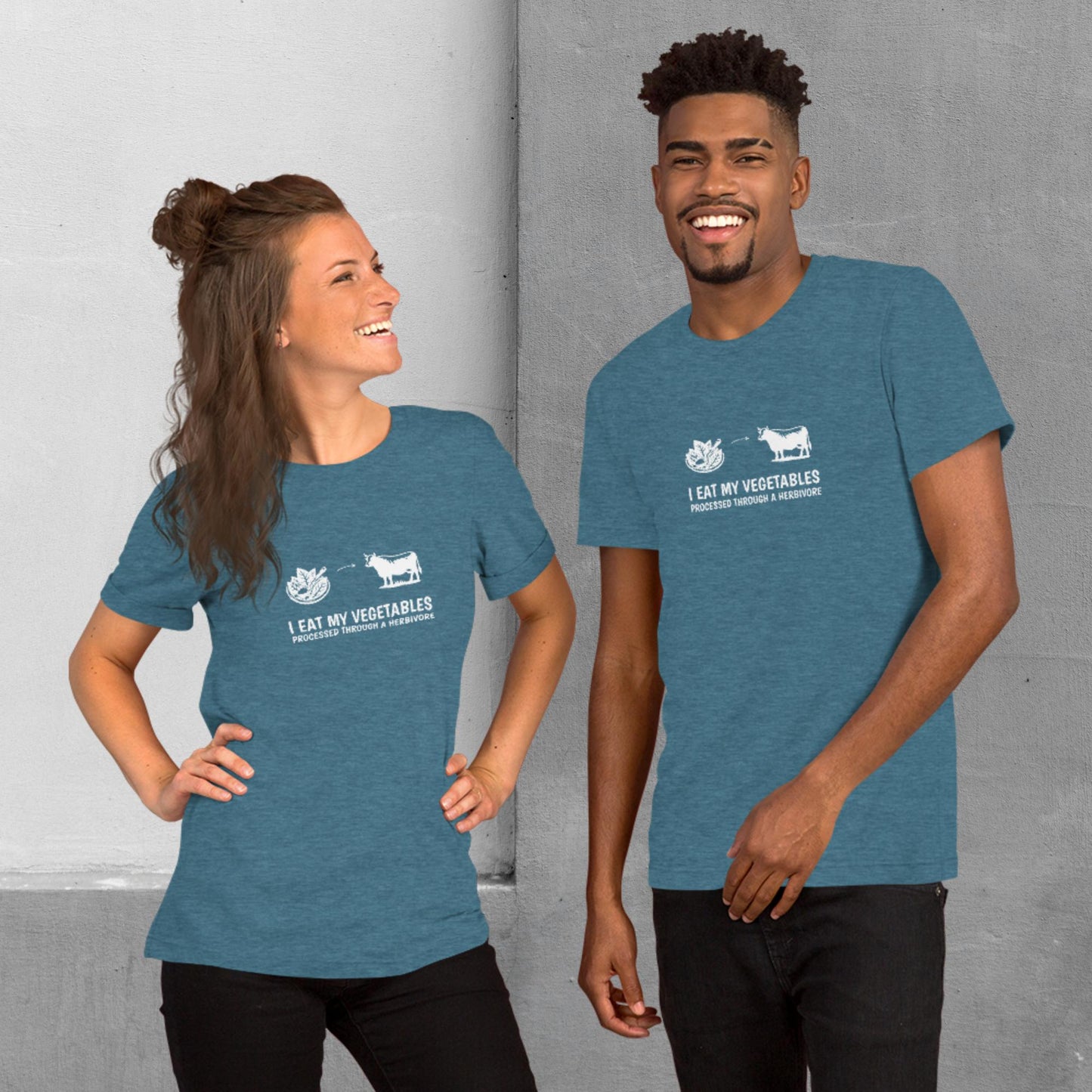 Carnivore / Herbivore - "I eat my vegetables..." T-shirt - Unisex staple tee