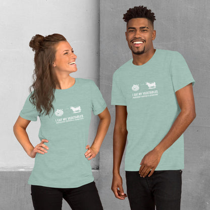 Carnivore / Herbivore - "I eat my vegetables..." T-shirt - Unisex staple tee