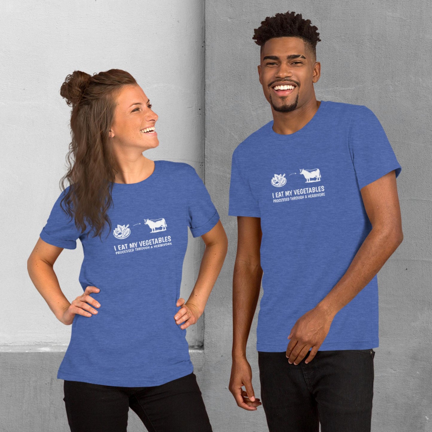 Carnivore / Herbivore - "I eat my vegetables..." T-shirt - Unisex staple tee