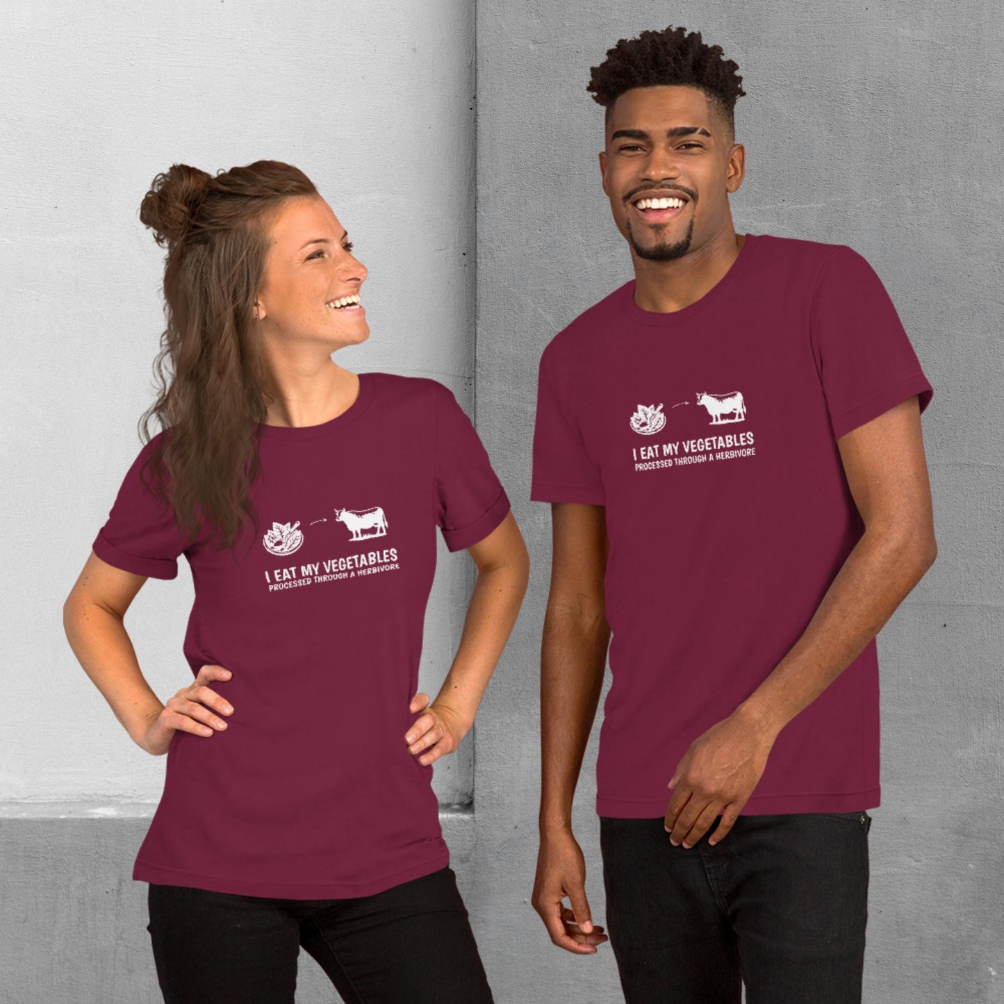 Carnivore / Herbivore - "I eat my vegetables..." T-shirt - Unisex staple tee