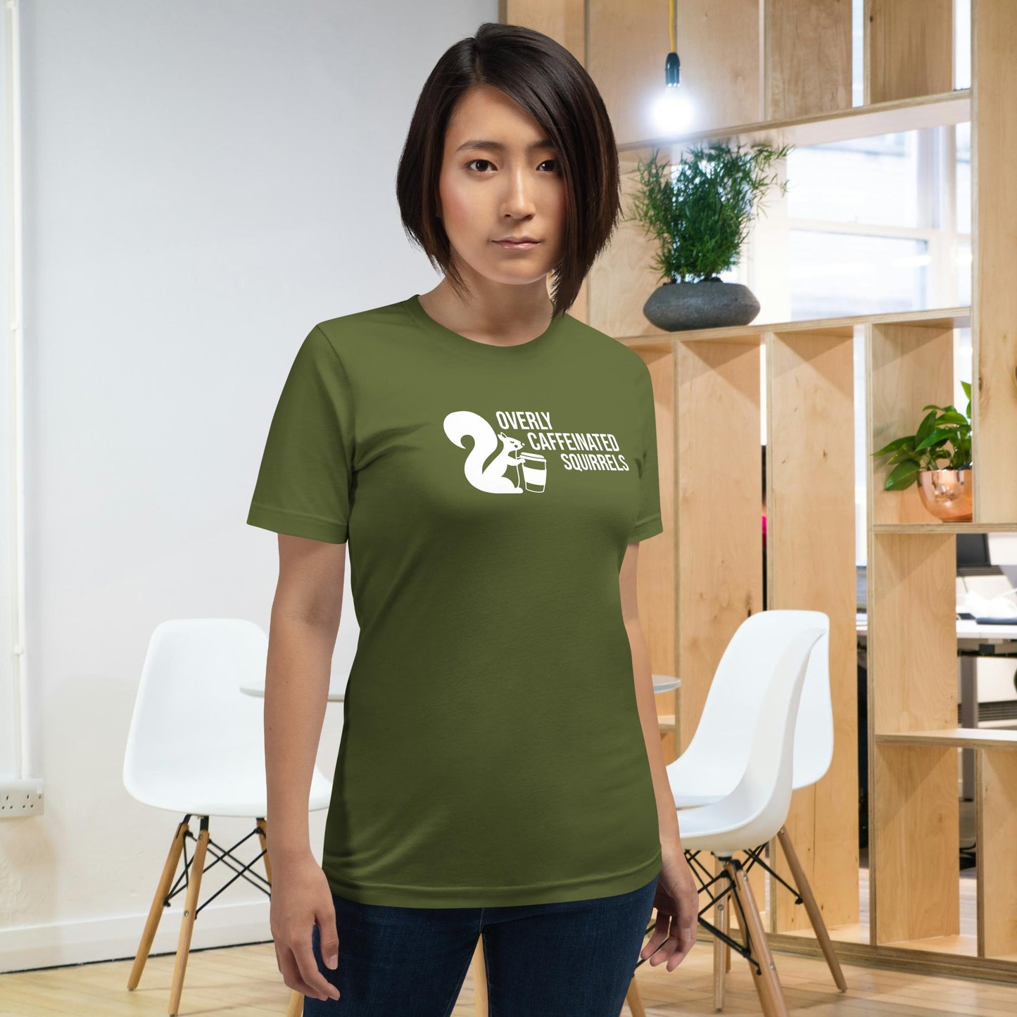 Overly Caffeinated Squirrels T-shirt - Unisex staple tee