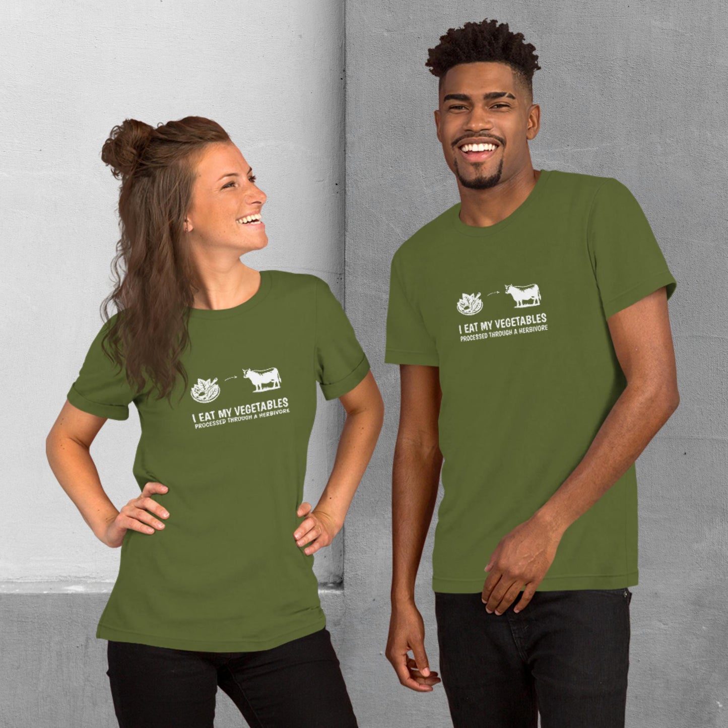 Carnivore / Herbivore - "I eat my vegetables..." T-shirt - Unisex staple tee