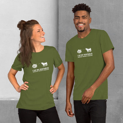 Carnivore / Herbivore - "I eat my vegetables..." T-shirt - Unisex staple tee