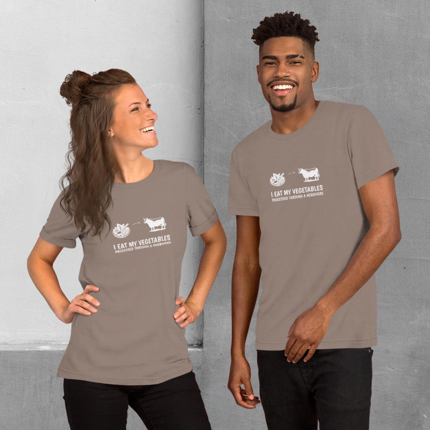 Carnivore / Herbivore - "I eat my vegetables..." T-shirt - Unisex staple tee