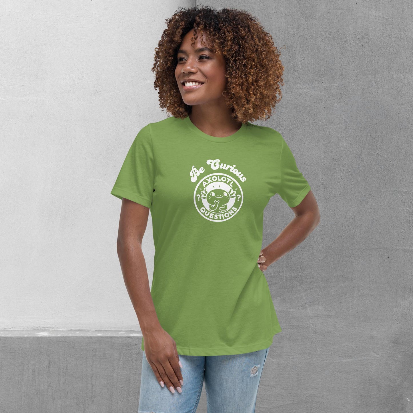 Axolotl Questions - Be Curious T-shirt - Premium women's relaxed tee