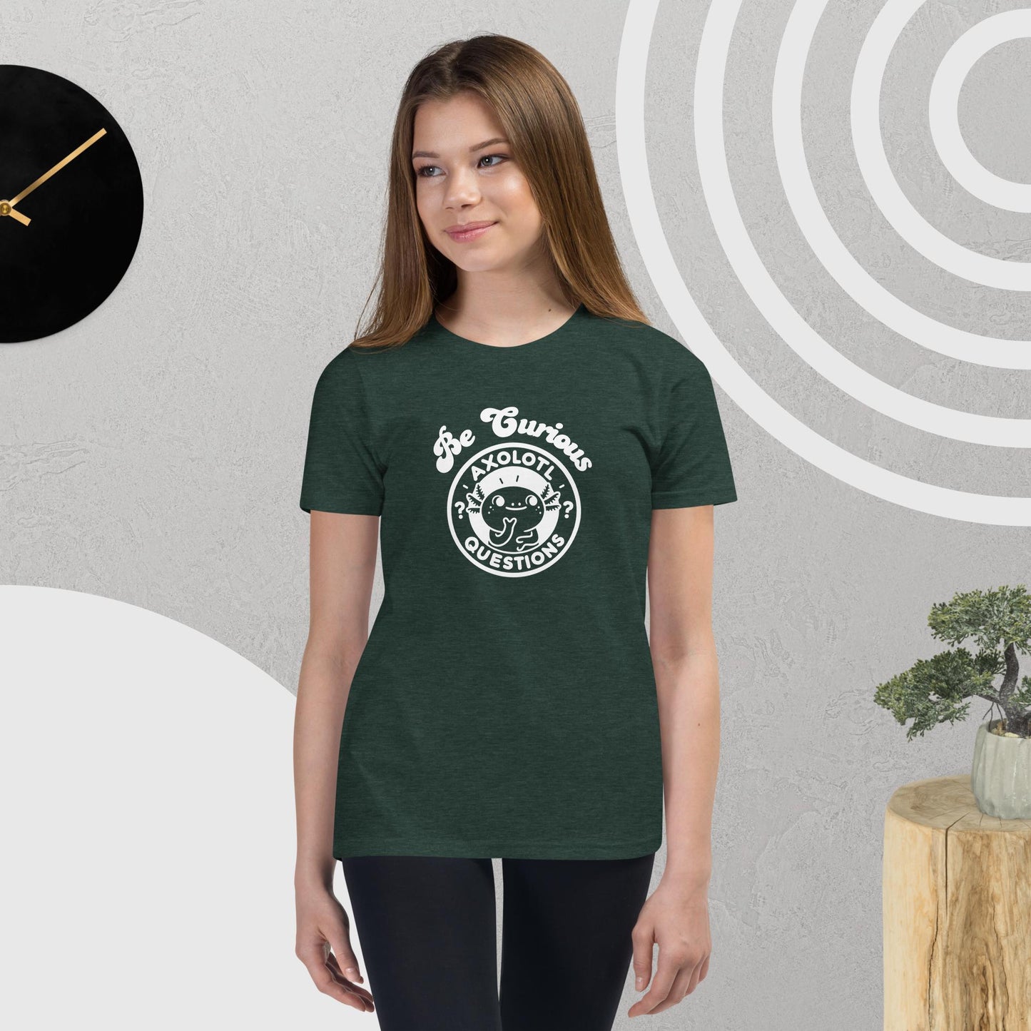 Axolotl Questions - Be Curious - Youth short sleeve t-shirt